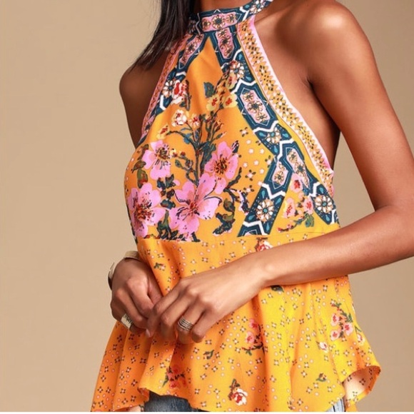 Free People Tops - Free People New Wave Halter Bandana Top size M